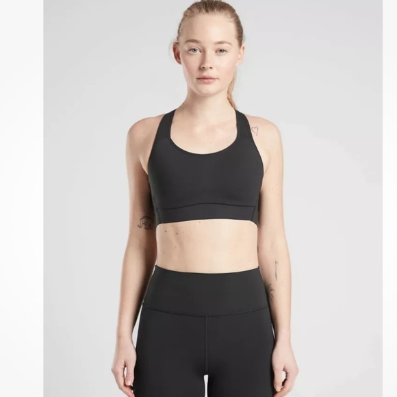 Athleta Other - ATHLETA Hustle Bra Supersonic 36D/DD Black Pullover